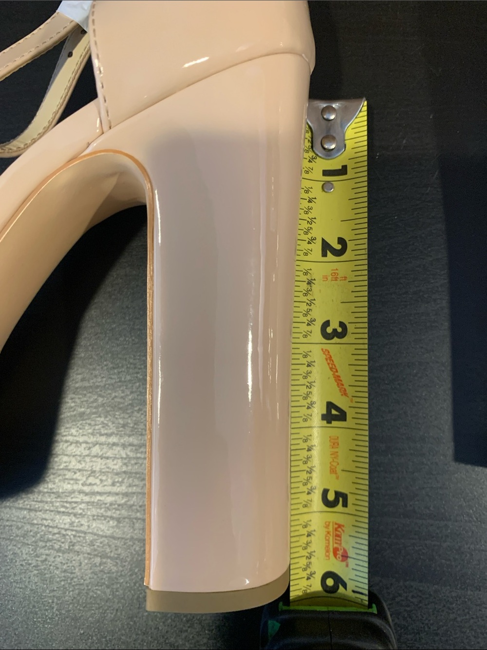 Ankle-Strap Block Heels in Nude - Picture 2 of 8